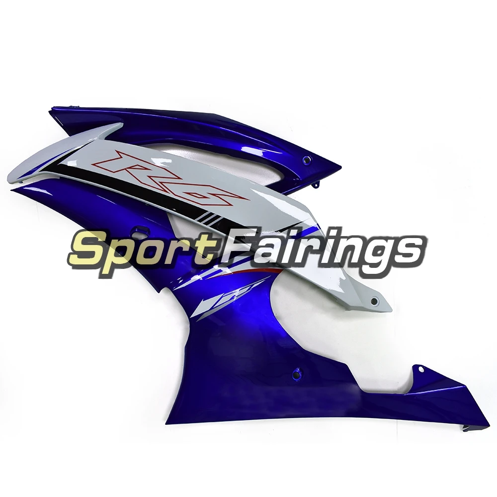 Инъекции Обтекатели для Yamaha YZF R6 08 09, 10, 11, 12, 13, 14, 15, 16 лет ABS пластик мотоцикла обтекатели комплект капоты сине-белые