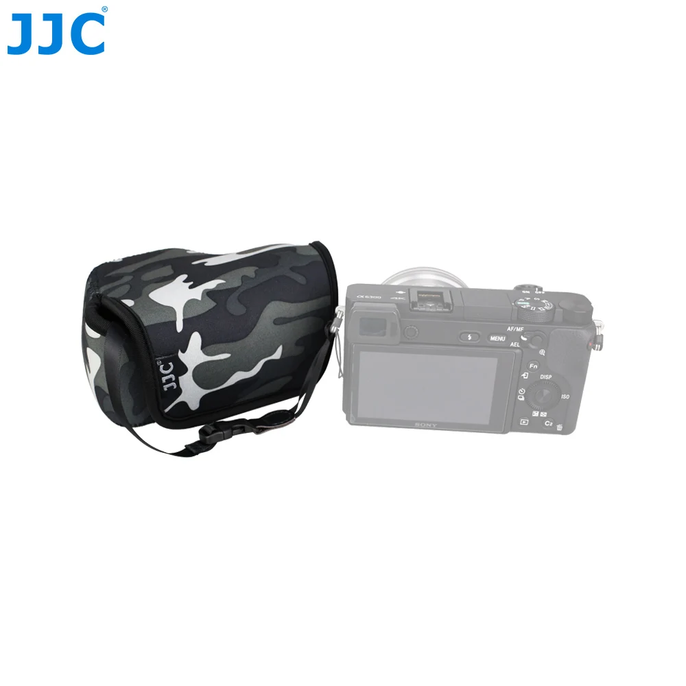 JJC чехол для беззеркальной камеры, мягкая сумка из неопрена для Canon G1X Mark III/sony A6100 A6600 A5100 A6000 A6300 с объективом 16-50 мм - Цвет: OC-S1YGR