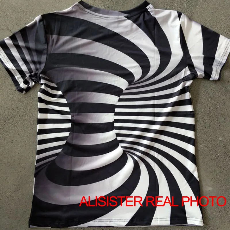 Men Women Whirlpool Print Homme Top Streetwear Camisetas Hombre