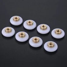8Pcs Shower Room Wheel Accessories Bathroom Glass Sliding Door Roller Bearing Pulley Wheel Runner 18mm 2 pieces door roller ultra quiet wooden furniture sliding door pulley hanging track nylon wheel glass bearing door hardware