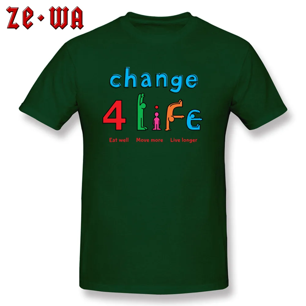 Change 4Life Logo T-shirts Short Sleeve Geek Newest Mens VALENTINE DAY Tops & Tees Geek Tee Shirts Round Neck Pure Cotton Change 4Life Logo  dark
