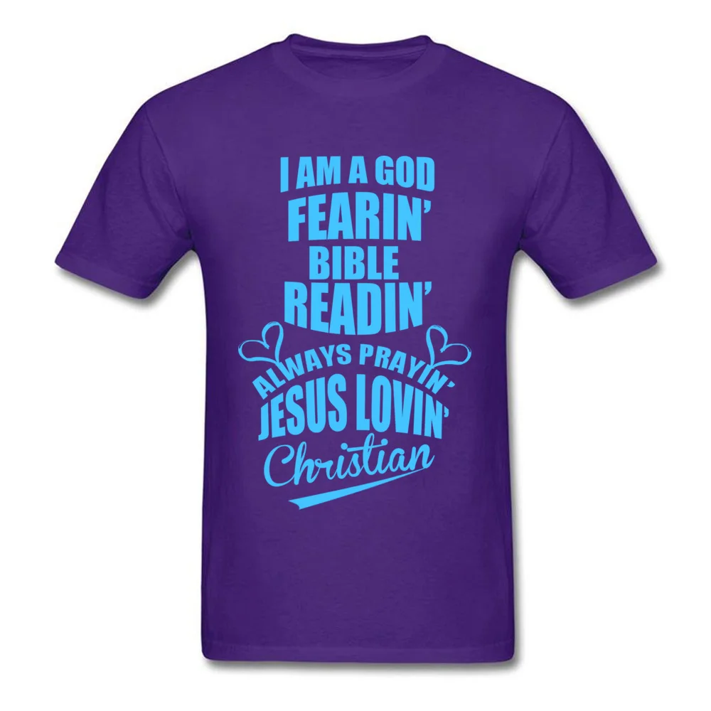 Brand Mens Tops & Tees JESUS LOVING comfortable T-shirts 100% Cotton Fabric Short Sleeve Normal T Shirt O-Neck JESUS LOVING purple