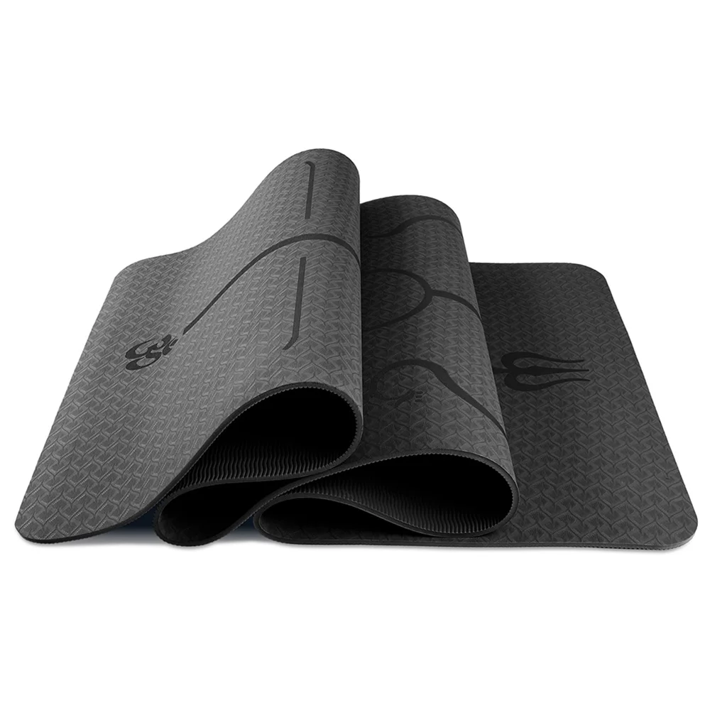 

1830*610*6mm TPE Yoga Mat With Position Line Non Slip Carpet Mat For Beginner Environmental Fitness Gymnastics Yoga Mats