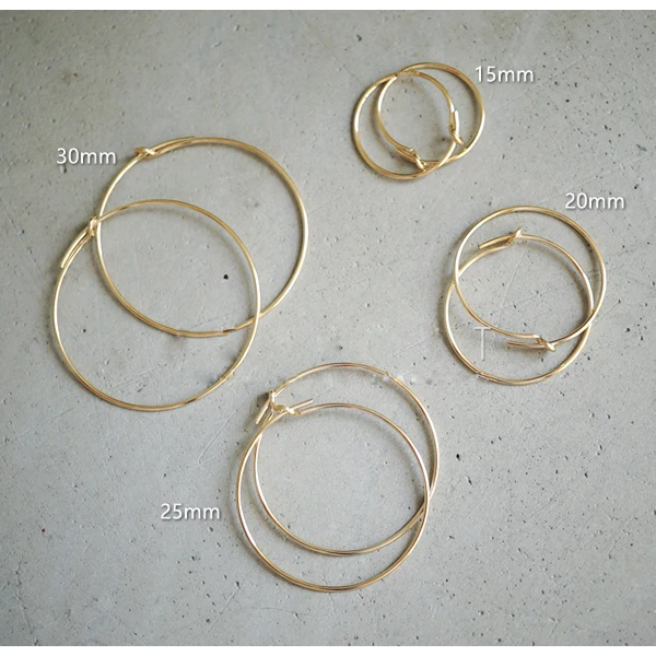 Гладкие Круглые заушники PINJEAS с золотым наполнителем 14 карат|hook for jewelry|ear hookear wire