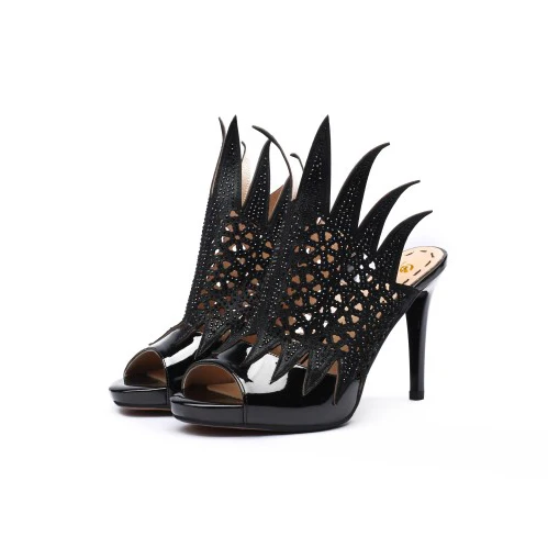 Mince 9 Peep Haute Femme Initiale Femmes Strass Ef11881 3 Noir Sexy Toe Parti Talons Dames Us Pompes Chaussures L'intention Taille ef11882 Black Nu Nude q0w8nHXw