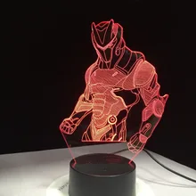 Игра серии Omigas по умолчанию кожа битва Royale 3D визуальная лампа RGBW 7 цветов сенсорный Настольный светильник светодиодный иллюзионный светильник подарок