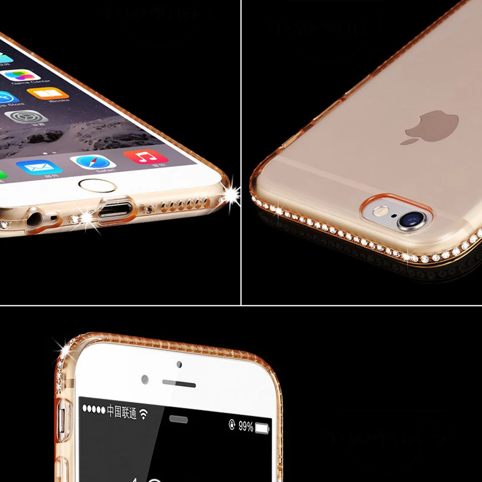 Diamond блестящий чехол на для iPhone 7 8 Plus X XS MAX XR samsung примечание 9 S9 S10 S10E S8 S7 край J4 J6 A6 A8