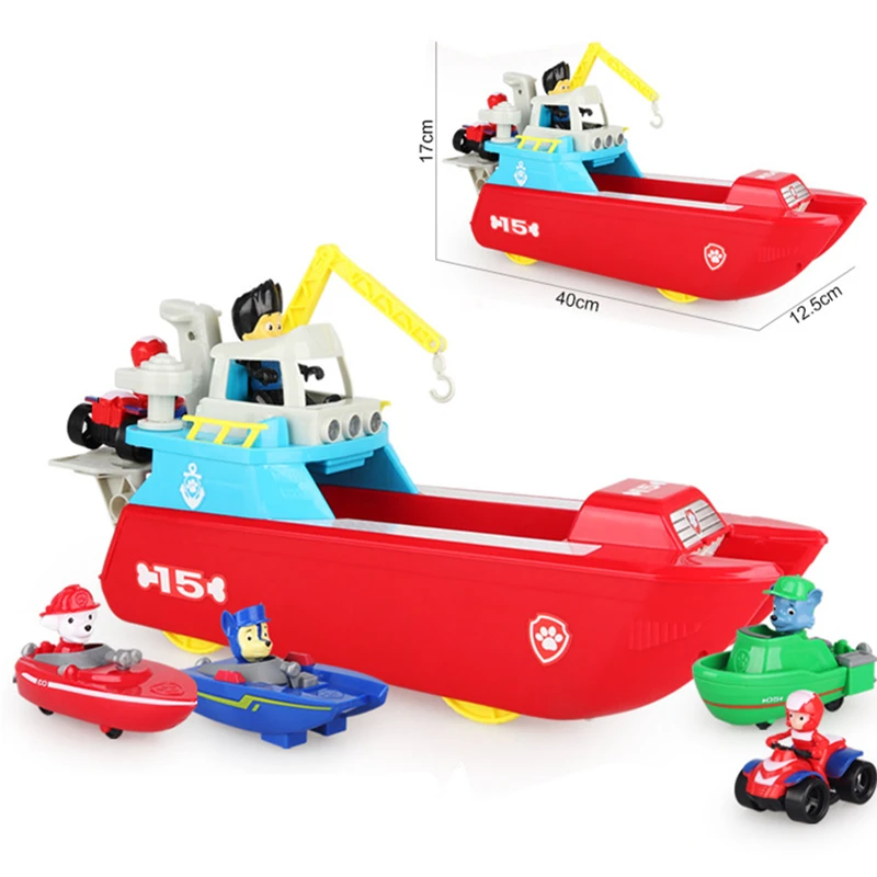 

Paw Patrol Toy Set Ferry Submarine Ferry Ship Apollo Action Figure Toys Latch Hook Anime Figure Toy for Children Birthday Gift