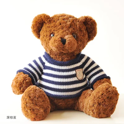 

stuffed animal dark brown teddy bear doll 65cm sweater bear plush toy gift w2726