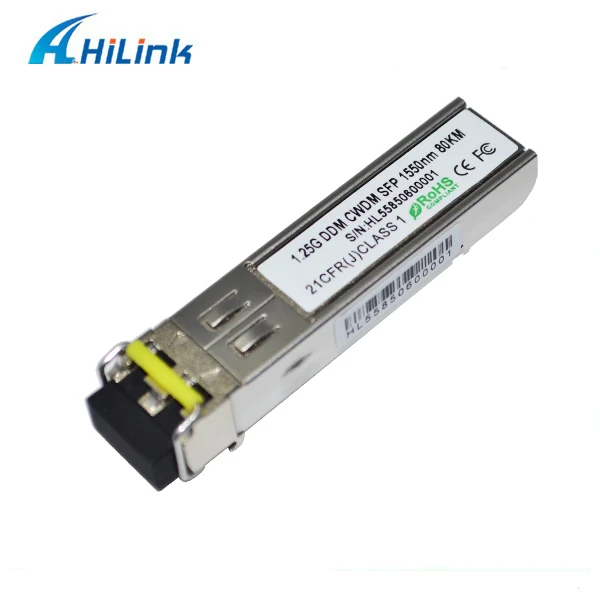 Hilinktech CWDM SFP 1000Base 80KM 1550nm LC DDM transceiver module/Sensitivity