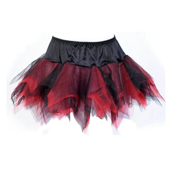 

Red/Black Tulle Skirt Women Plus Size XXL Layered Tutu Skirt Woman Club Wear 2017 Burlesque skirt