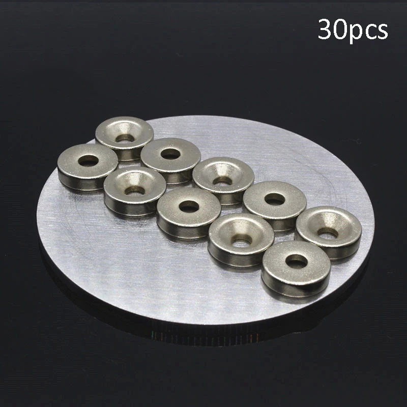 Anpro 10*3mm N52 5*3mm N35 Round Counterbore NdFeB Magnet Ring Hole 3MM Magnet Phone Holder Strong Magnet Disc - Цвет: D10x3MM N52