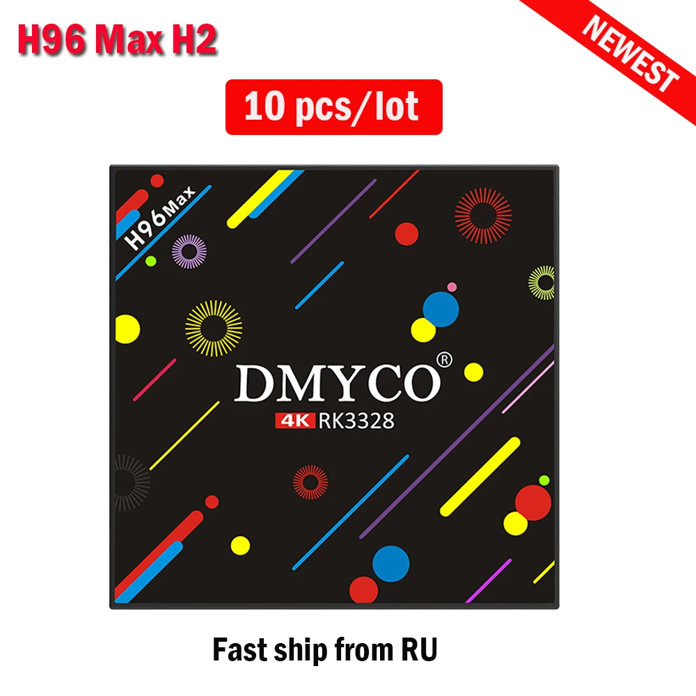 

10 PCS Wholesale Price Android 7.1 TV Box H96 Max H2 4G 32G RK3328 Quad Core 4K Smart TV VP9 HDR10 USB3.0 WiFi H96 Media Player
