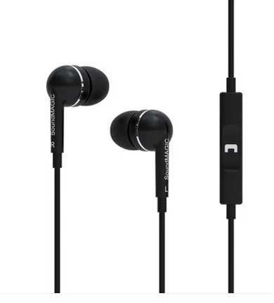 Soundmagic es19s в ухо наушники идеальный звук наушники-вкладыши с микрофоном для смартфонов ноутбуки таблетки MP3 компьютер - Цвет: Черный