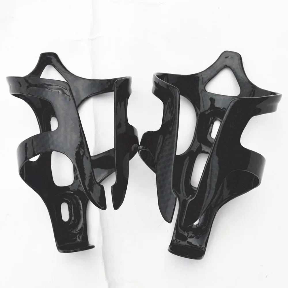 

2pcs/lot Full Carbon Fiber Water Bottle Cage MTB Road Bicycle Bottle Holder Bike Parts Black 3k gloss