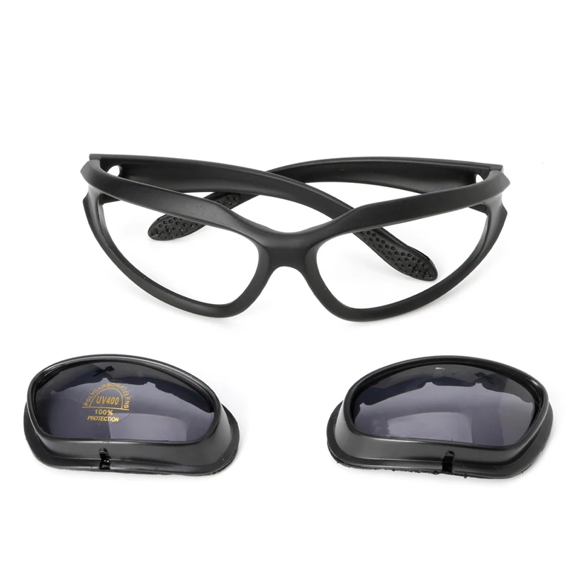 Free delivery Polarized Motorcycle Lens Sun Glasses Protective Goggles Sports Wrap Riding Running Cycling Biker Windproof