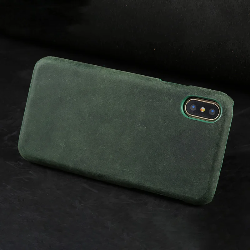 12-Green Wangcangli для iPhone 6s плюс Чехол ручной работы из натуральной коровьей кожи пользовательские мобильного телефона чехол - Цвет: 12-Green