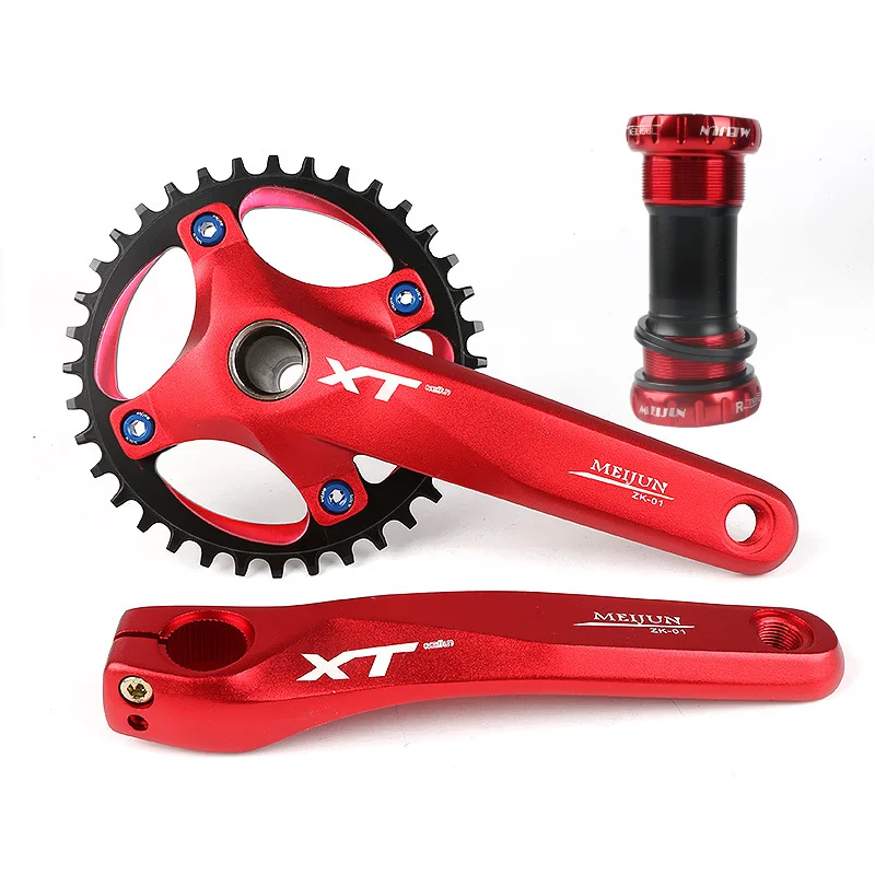 Алюминиевый горный велосипед из сплава Crankset Полый зуб пластины кривошипный рычаг Звездочка цепное колесо для велосипеда с нижним кронштейном диск BCD 104 мм