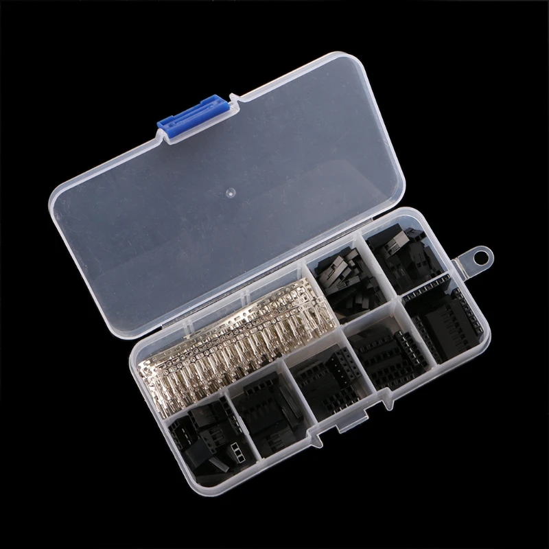 

310 Pcs 2.54mm Dupont Jumper Wire Pin Header Housing Connector Male Female Crimp Kits With Box Apr