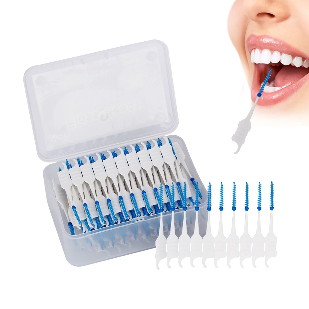 

200pcs Dental Flosser Tooth brush ToothPicks Teeth Cleaner Stick Flosser Tooth Pick Interdental Brush Oral Hygiene