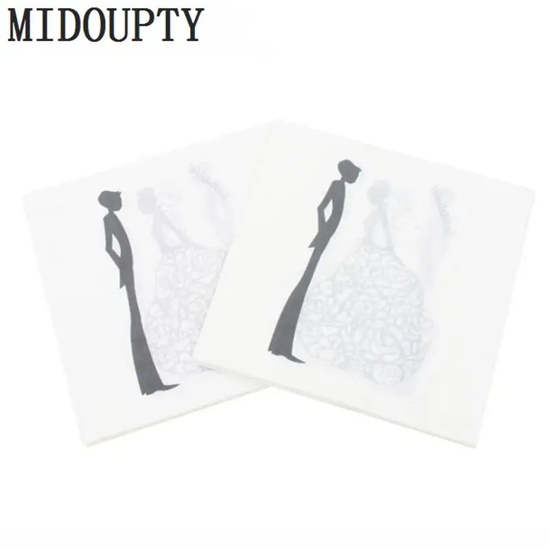 

20pcs/set Wedding Paper Napkins Event & Party Tissue Printed Braid Napkin Supply Party Decoration 33*33cm