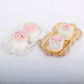 

10PCS Square Tray Towel Napkin Metal Multifunctional Cake Plate Fruit Plate Snack Plate
