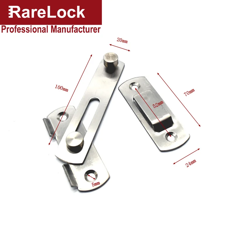 Rarelock MS93 защелка мертвые болты Засов Замок для раздвижной двери балкона окна шкафа женское платье примерочная ванная комната сарай f