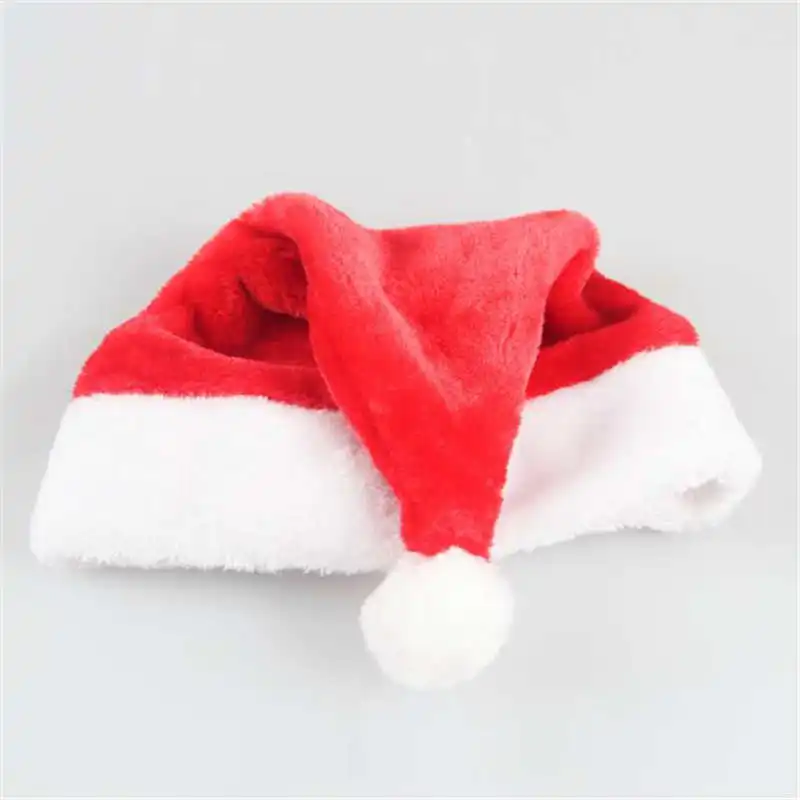 2018 Christmas Party Santa Hat Red And White Cap for Santa Claus Costume New for adultChild #2o25 (3)