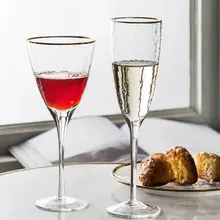 2 шт. в упаковке, креативное стекло с узором «молоток», золотой бокал для вина, бокал для шампанского, Пномпень, бокал, бокал без свинца, бокал для вина, набор