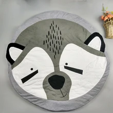 90 см детские игровые коврики мультфильм коврик с изображением животных для малышей Дети Ползания одеяло круглый ковер игрушки коврик для детской комнаты декор 18