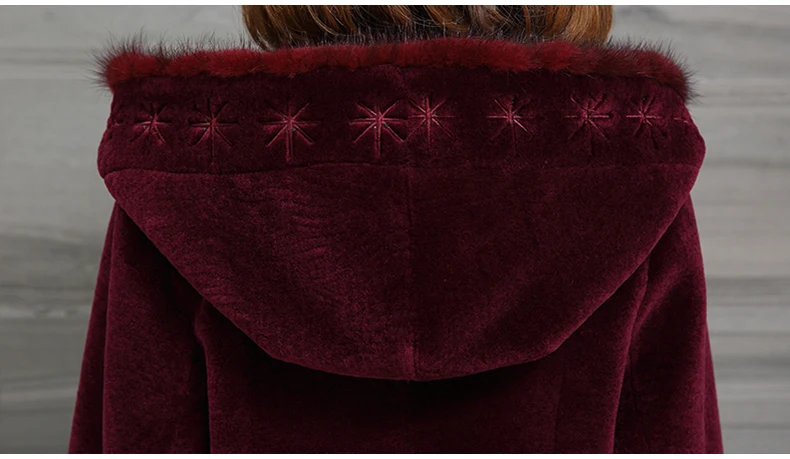 AYUNSUE 2018 Natural Sheep Shearing Real Fur Coats Women Ladies Winter Jacket Hood Mink Fur Coat Female casaco feminino WYQ791