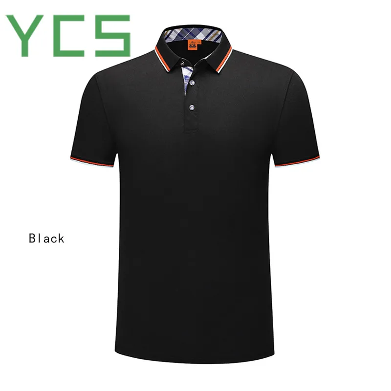 YCS Store ваш собственный дизайн бренд логотип/изображение на заказ мужские и женские рубашки-поло плюс размер рубашка поло мужская одежда - Цвет: Black