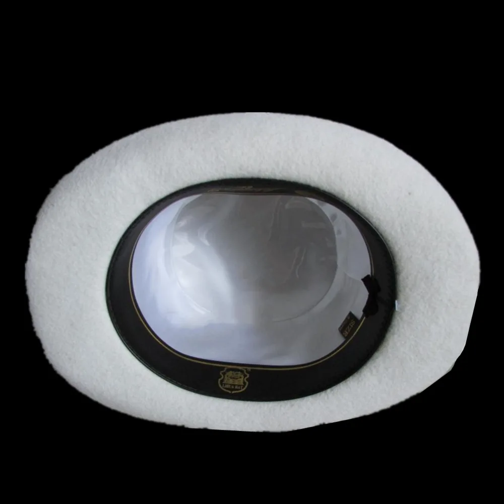 13,5 см(5,3 дюймов) белая шляпа в стиле стимпанк топ «сделай сам» шляпа в викторианском стиле президент традиционная шерсть бейсболка с меховым помпоном бобровая шляпа