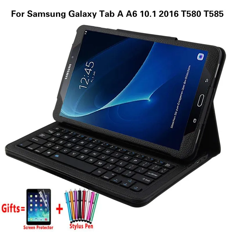 Для samsung Galaxy Tab A A6 10,1 T580 T585 T580N T585N Чехол Съемный беспроводной Bluetooth клавиатура Funda чехол+ Flim+ ручка