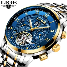 Relogio Masculino LIGE Mens Watches Top Brand Luxury Automatic Mechanical Watch Men Full Steel Business Waterproof Sport Watches relogio masculino mens watches top brand luxury automatic mechanical watch men full steel business waterproof sport watches 2019