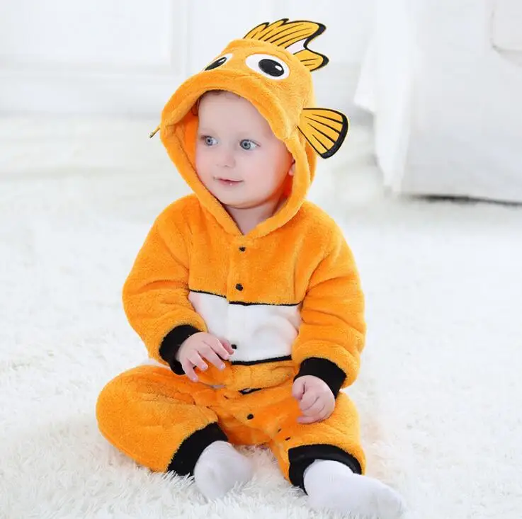 Animal Kids Clothes Romper Baby Boys Girls Jumpsuits Clownfish Pajamas Long Sleeves Cosplay Halloween Christmas Costume Animal Kids Clothes Romper Baby Boys Girls Jumpsuits Clownfish Pajamas Long Sleeves Cosplay Halloween Christmas Costume