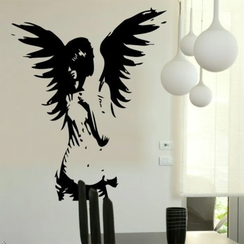 New Large Angel Fairy Wall Sticker / Big Girl Wall Decal / Angel Wall