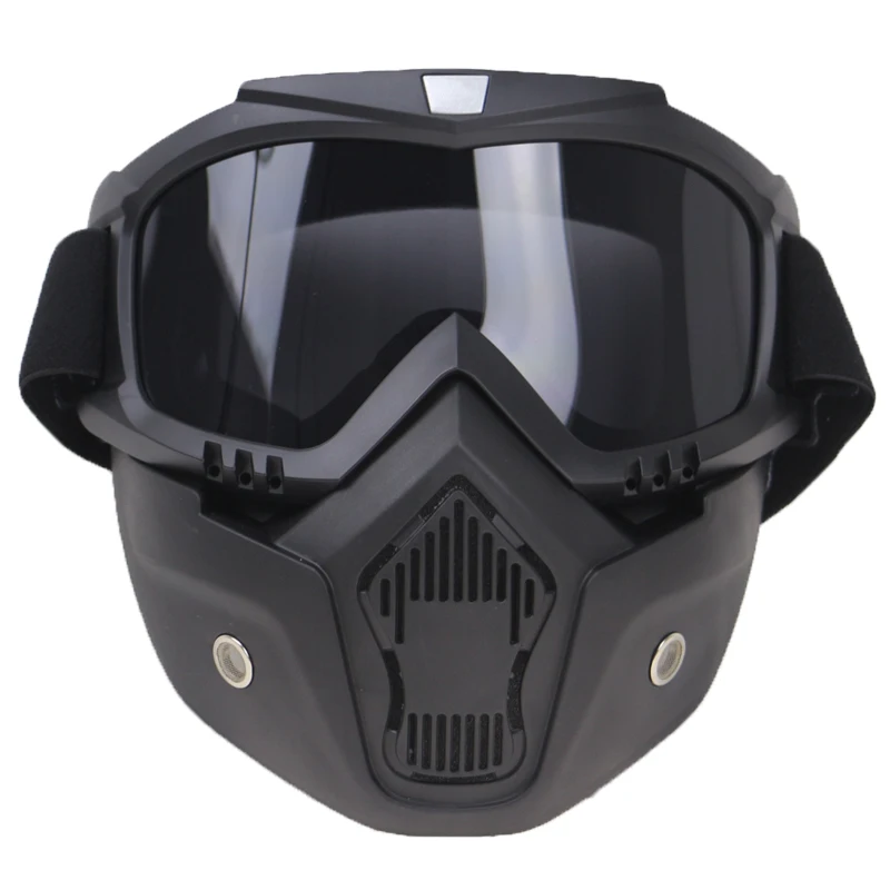 multifunction helmet goggle and mask competiable 3/4 motorcycle helmet half face helmet and