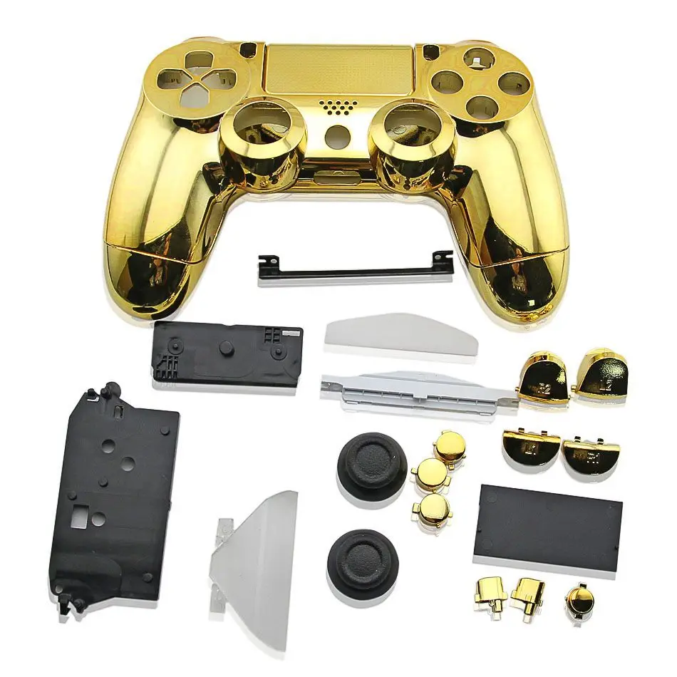 

PS4 Controller Plating Chrome Case Cover Housing Shell for Sony PS4 DualShock 4 Gamepad Outer Covering Replacement Old Version