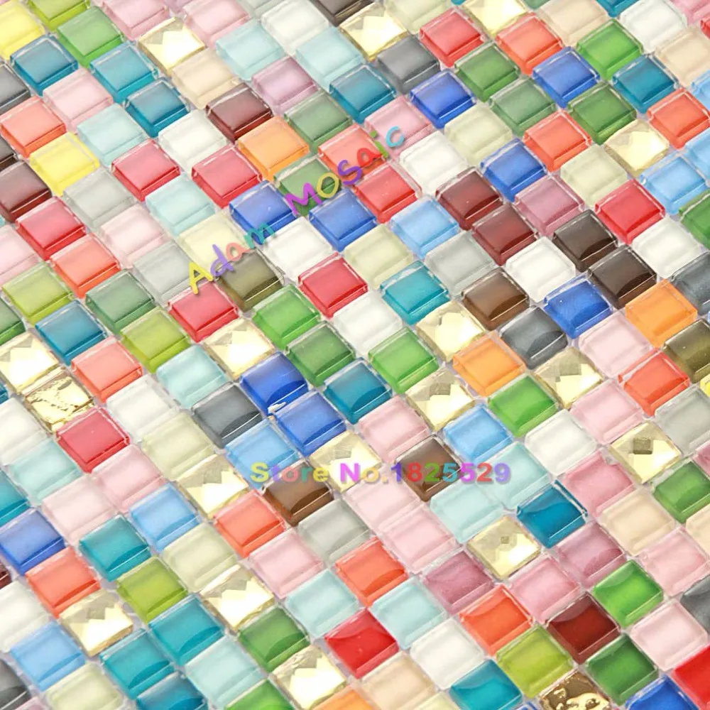 Ubin Mosaik Kaca Warna Warni Dinding Ubin Cermin Rainibow Warna Backsplash Kereta Bawah Tanah Buliding Bahan Wallpaper Aliexpress