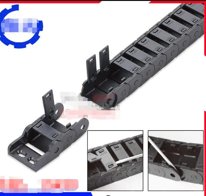 

26 meters 18*37 CNC Plastic cable drag chains cable carrier Towline for CNC Router Machine Tools