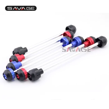 

Motorcycle Aluminum Front & Rear Axle Fork Crash Sliders Wheel Protector For YAMAHA MT-10 MT10 FZ-10 2016-2017
