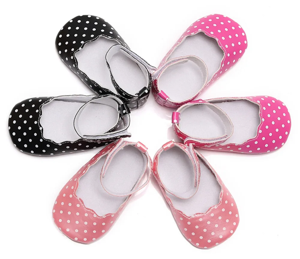 

Hot Sale Pu Leather Baby Girls Princess Shoes Baby Moccasins Polka Dot Soft Sole Mary Jane Dress Shoes Toddler Kid First Walkers