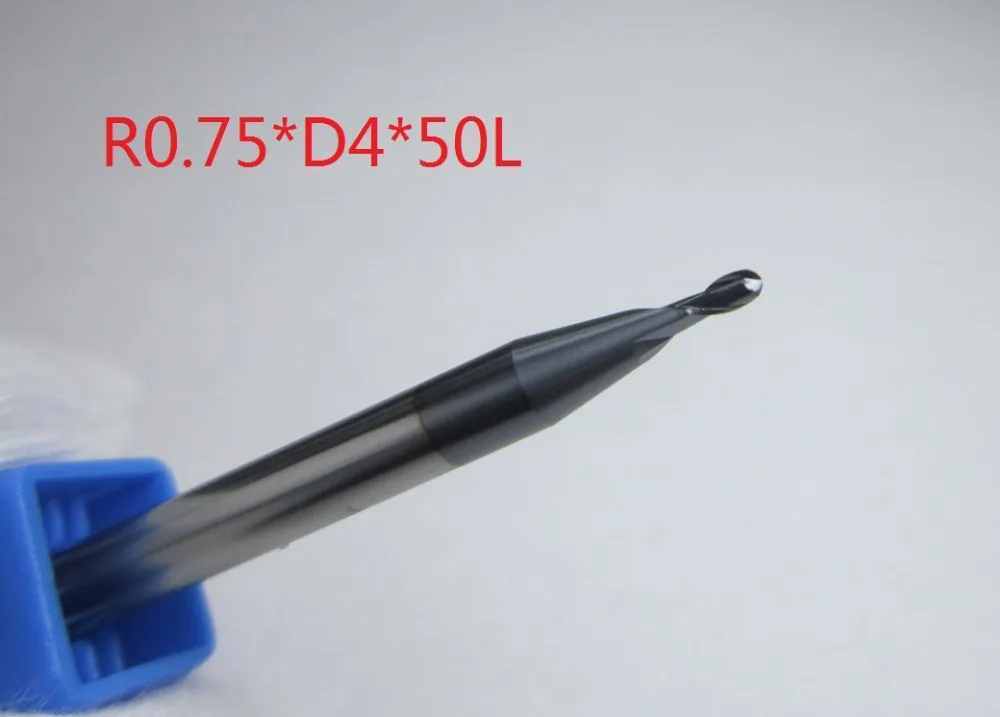 1PC HRC45 Carbide Ball Nose End Mills CNC machine ballnose milling cutter Diameter 1mm 4mm 6mm 10mm 16mm 20mm 45HRC freeshipping