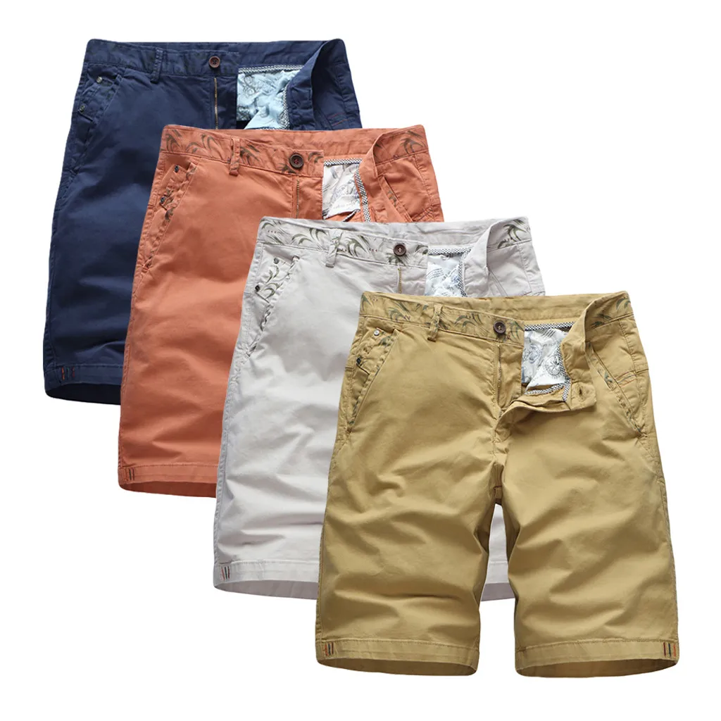 Мужские хлопковые шорты Модные свободные мужские шорты однотонная молния с Fly на открытом воздухе Homme пять пенсов Короткие штаны 5,10