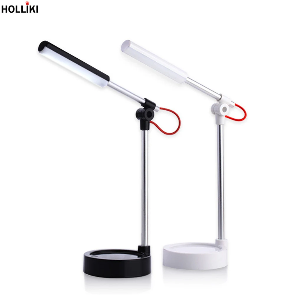 

LED Metal Tube Foldable Desk Table Lamp Minimalist Rechargeable Reading Touch Dimmer Lamps for Office Student Luminaria De Mesa