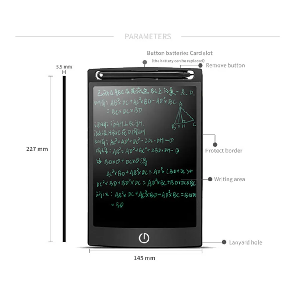 8,5 дюймовый ЖК-планшет для письма, цифровой планшет для рисования, блокноты для рукописного ввода, портативная электронная доска для планшета, ультратонкая доска, детский подарок