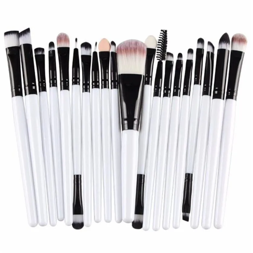 

2019 Newly 20 pcs Makeup Brush Set tools Make-up Toiletry Kit Wool Make Up Brush Set Freeshipping F5.9