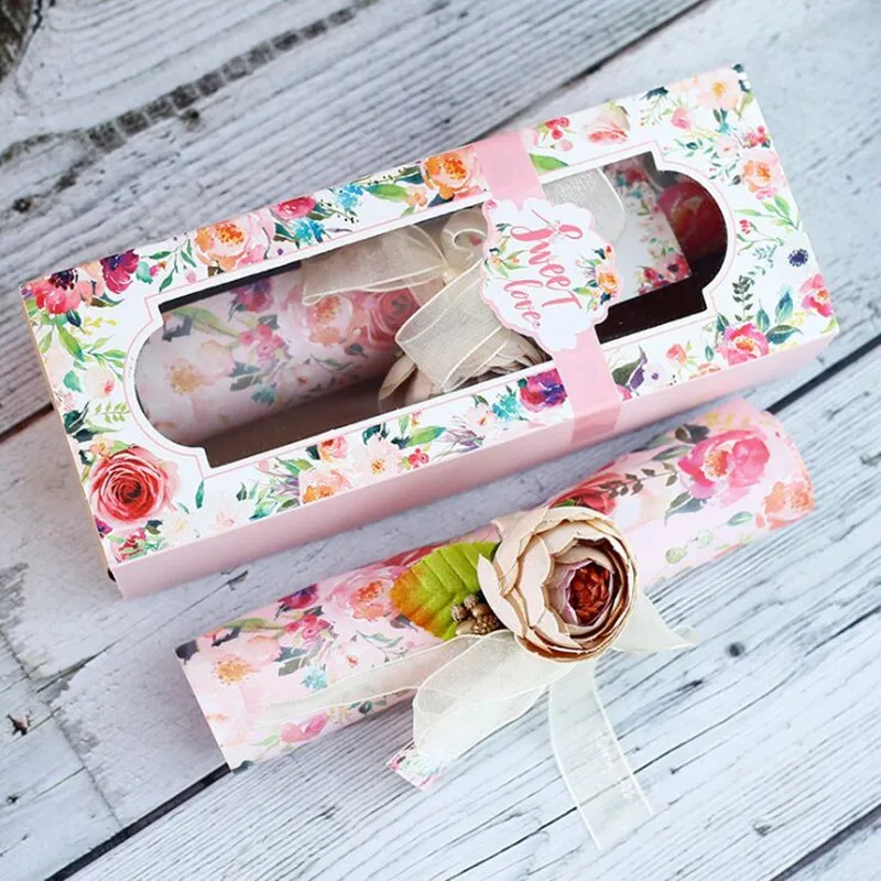  2019 new sale Creative wedding invitation wholesale 19x7.3x4.8CM 5pcs forest is a romantic camellia - 33037677618