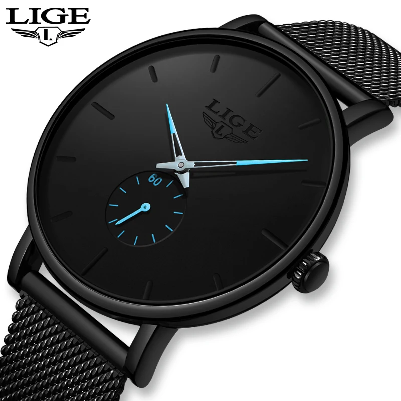 

2019 New LIGE Fashion Sport Mens Watches Brand Luxury Waterproof Simple Watch Men Ultra Thin Dial Quartz Clock Relogio Masculino